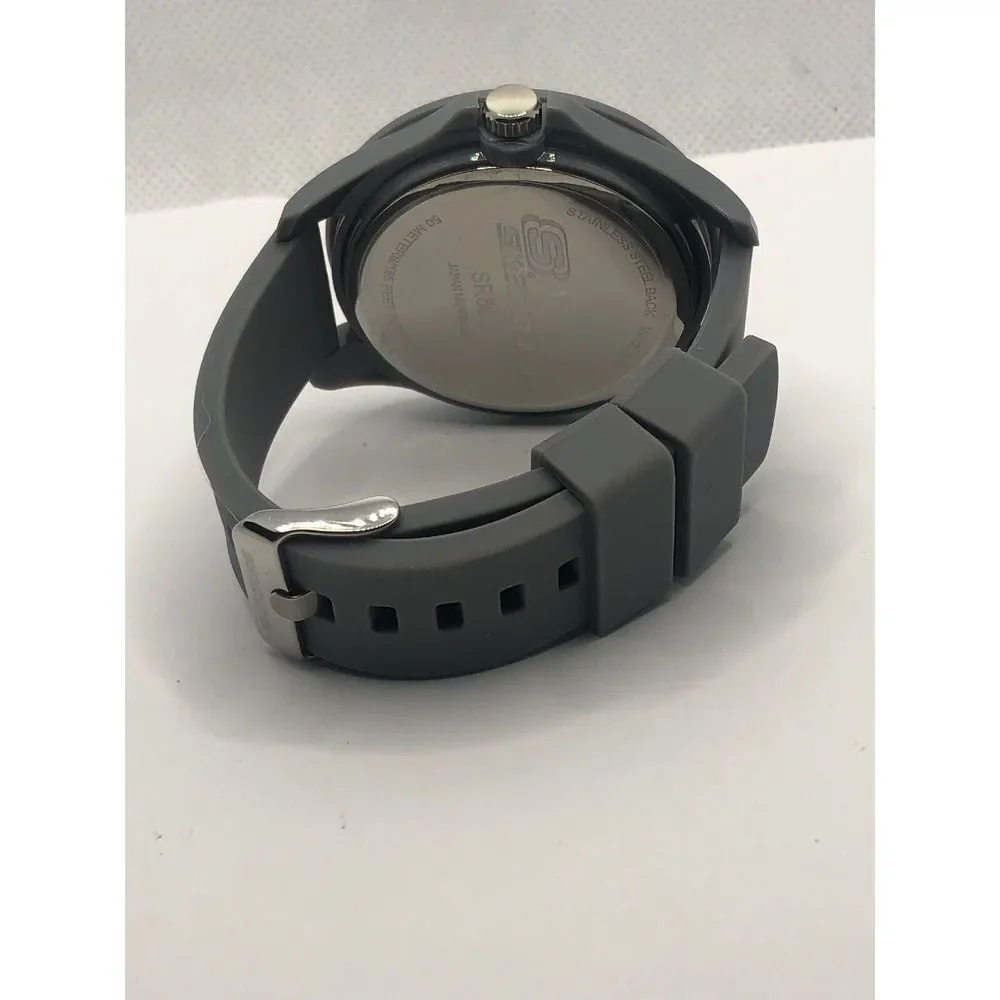 Skechers SR5011 Men's Grey Silicone Analog Grey Dial Quartz Genuine Watch OP41
